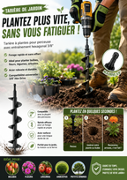 Plant’Express™ – Tarière de Plantation pour Perceuse