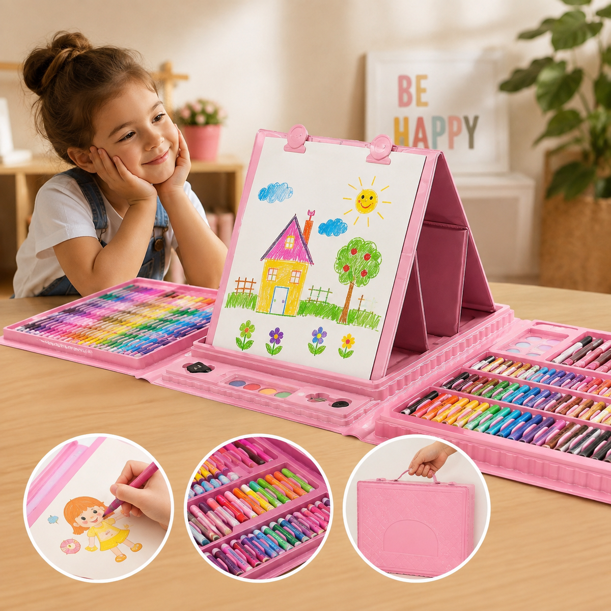 Kit de Dessin 208 Pièces – L’Atelier Créatif des Petits Artistes