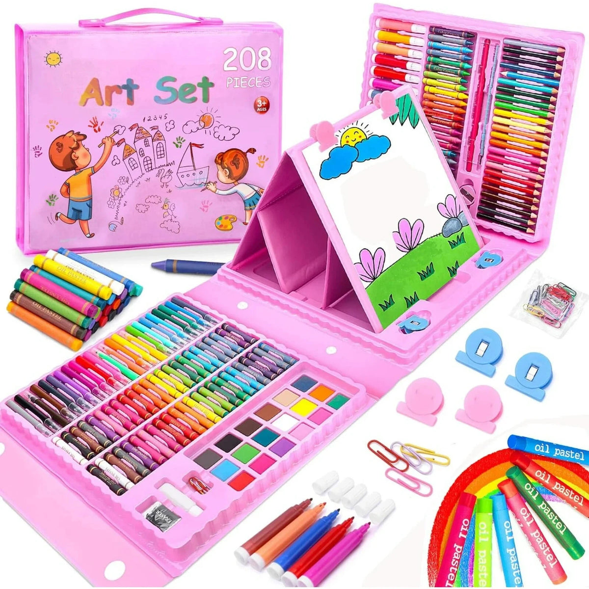 Kit de Dessin 208 Pièces – L’Atelier Créatif des Petits Artistes
