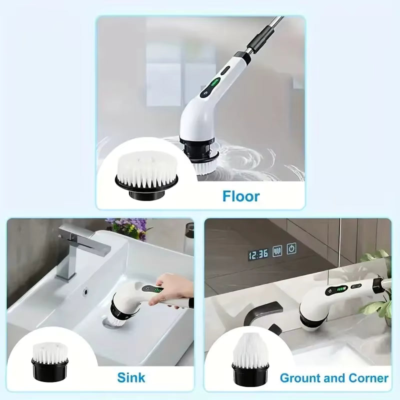 9 EN 1 — La brosse électrique qui nettoie partout