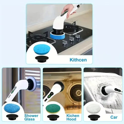 9 EN 1 — La brosse électrique qui nettoie partout