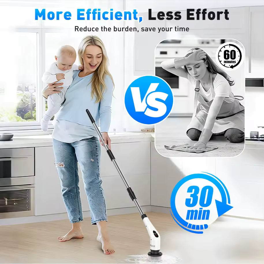 9 EN 1 — La brosse électrique qui nettoie partout