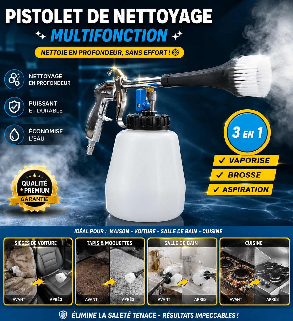 Pistolet Tornador de Nettoyage Auto – Nettoyage en Profondeur