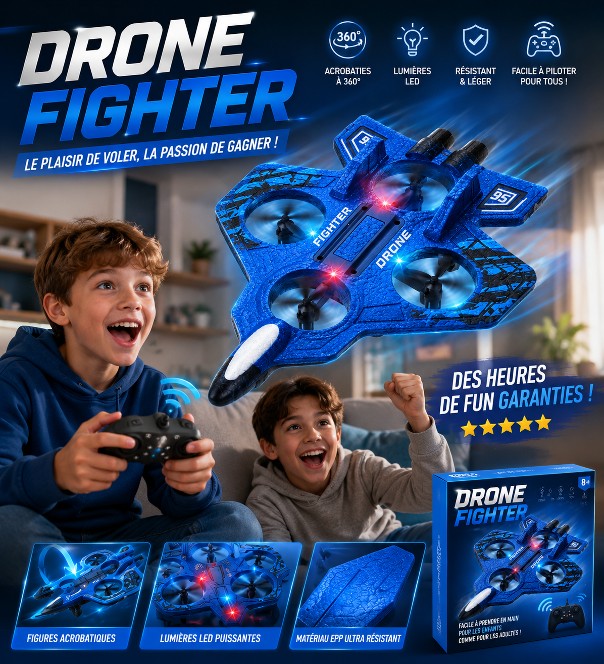 Fighter Jet – Drone Quadricoptère Télécommandé