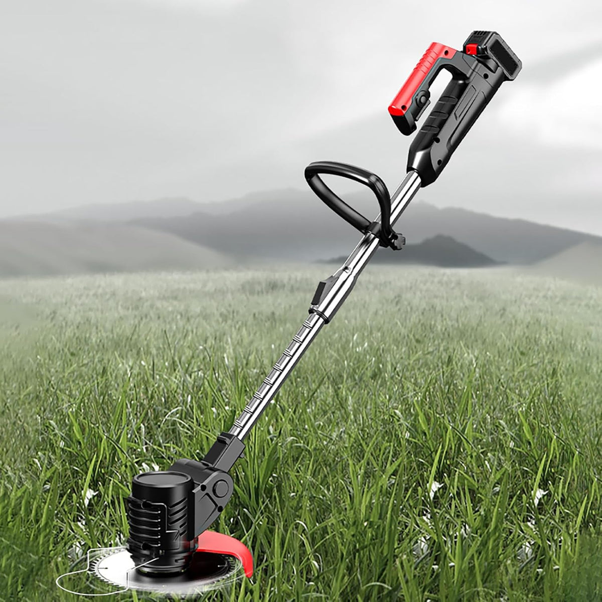 Tondeuse à Gazon Électrique Sans Fil – Coupe-Bordures Portable