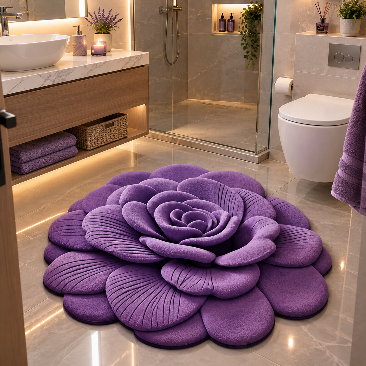 Rose 3D – Le tapis qui transforme votre intérieur 120cm/120cm