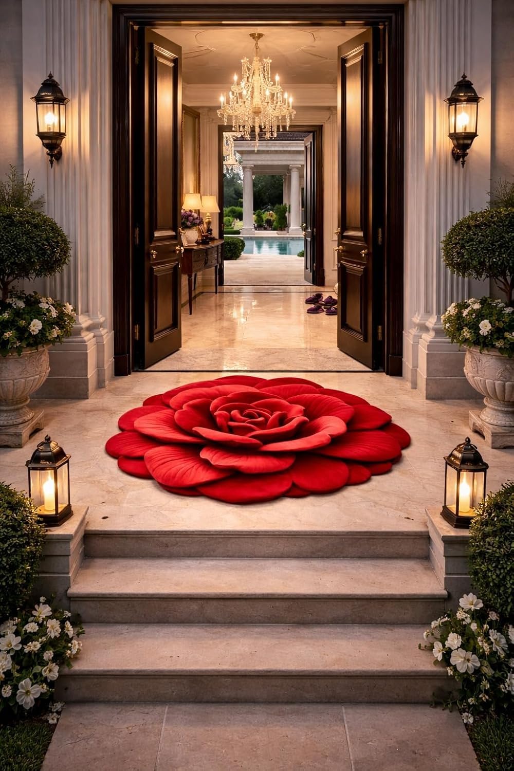 Rose 3D – Le tapis qui transforme votre intérieur 120cm/120cm